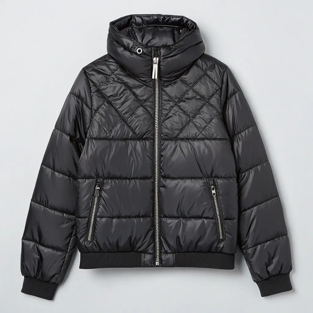 Puffer Jacket with Belt